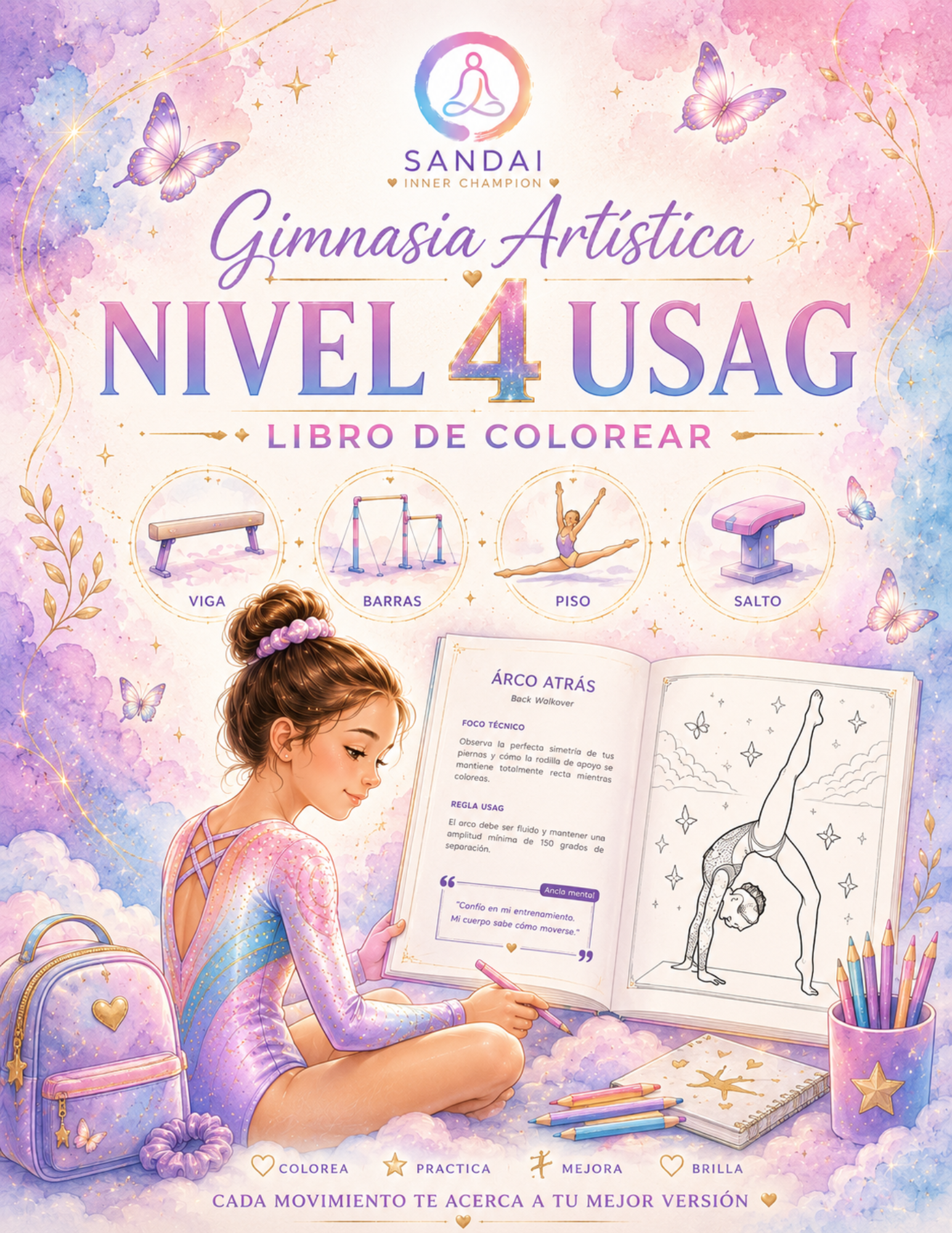 Gimnasia Artística Nivel 4 USAG - Libro de Colorear